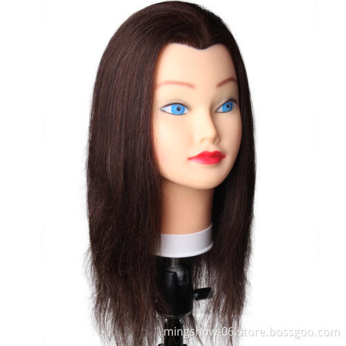 Fast delivery wig stand mannequin head with hair, beautiful wholesale cosmetology mannequin heads